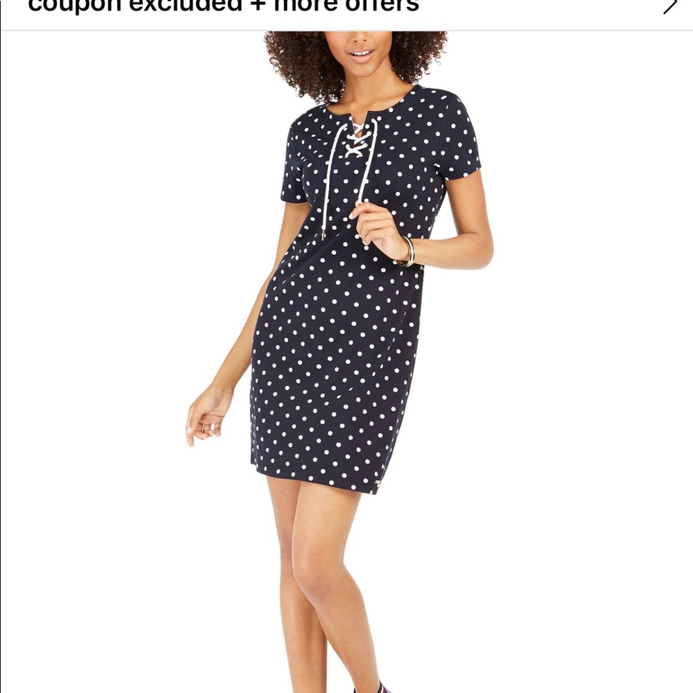 NWT Tommy Hilfiger lace up T-Shirt dress